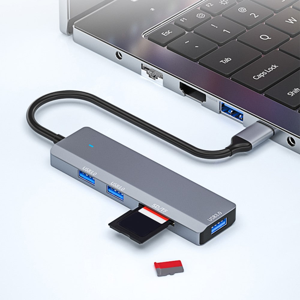 ADS-310C Type-C Hub Expansion Converter to 3xUSB 3.0+2xCard Reader Slots