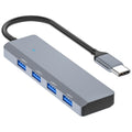 ADS-305C Type-C to 4 X USB3.0 USB Hub Splitter Aluminum Alloy Laptop Phone Adapter