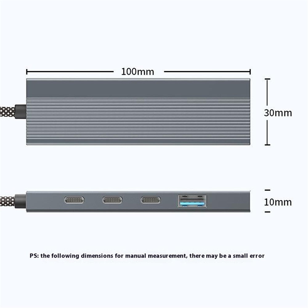 5-in-1 Docking Station Type-C Hub with 4K 60Hz HD + 2x USB-C + USB 3.0 + PD Charging Port