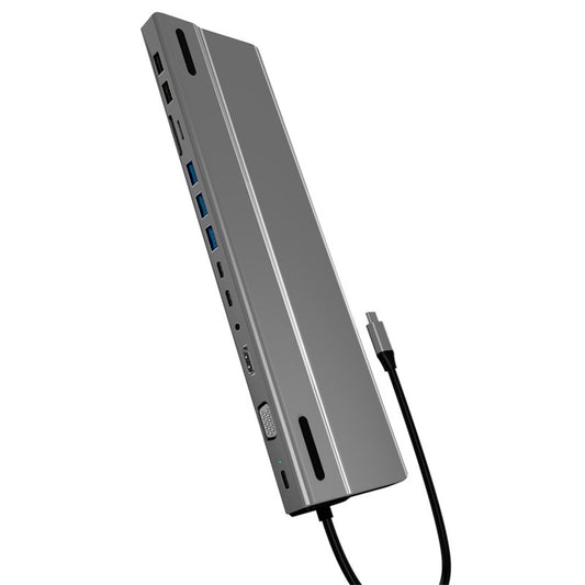 FX-2020 14-in-1 Type-C Hub Multi-Function Docking Station with 4K UHD, USB-C, VGA, SD / TF Reader