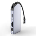 FX-1939C Docking Station Type-C to USB-C + 4xUSB2.0 + SD / TF Card Slot + 3.5mm + 4K HD + VGA + RJ45 USB Hub Adapter