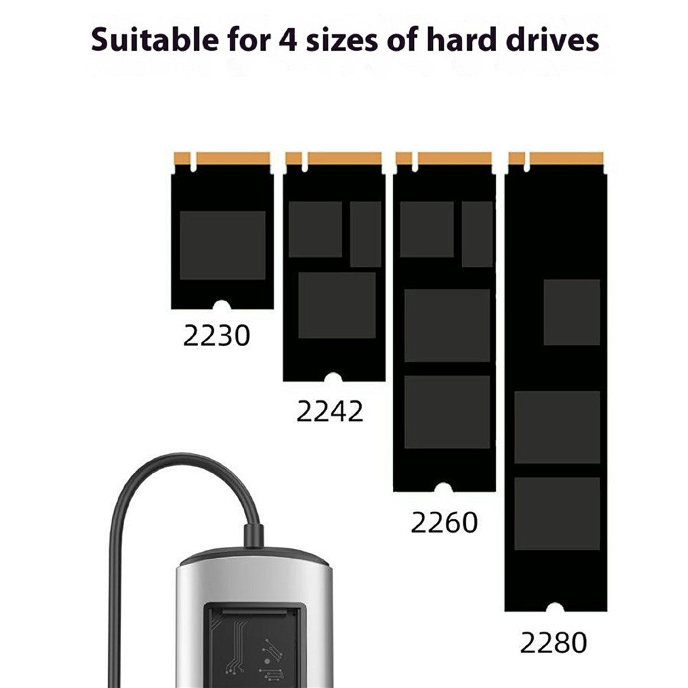 FX-2303A 6-in-1 USB Hub Type-C to 3xUSB3.0 + HD + USB-C PD + Hard Disk Enclosure Docking Station, SATA+NVME Dual Protocol