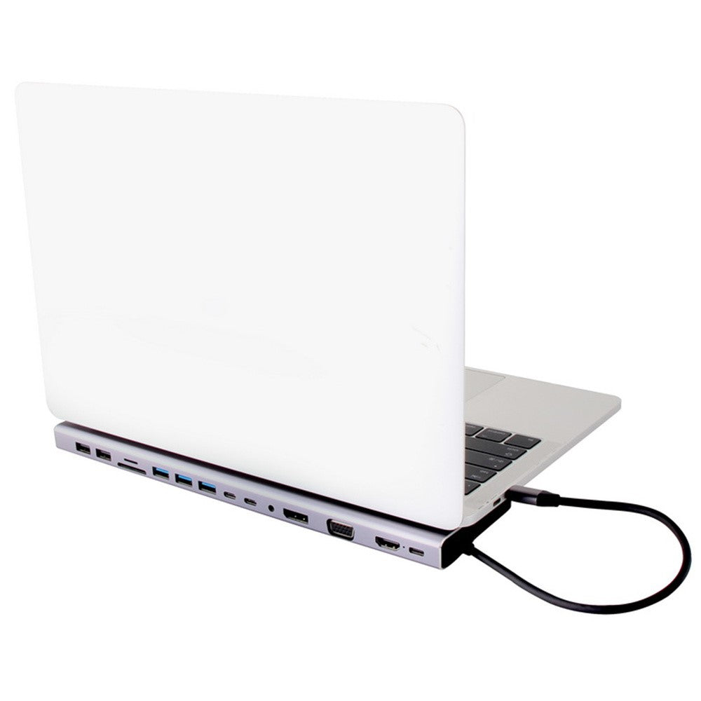 FX-2020C 15-in-1 Type-C Hub with 4K HD, DP, VGA, 100W PD Charging, USB 3.0, RJ45 Ethernet Port