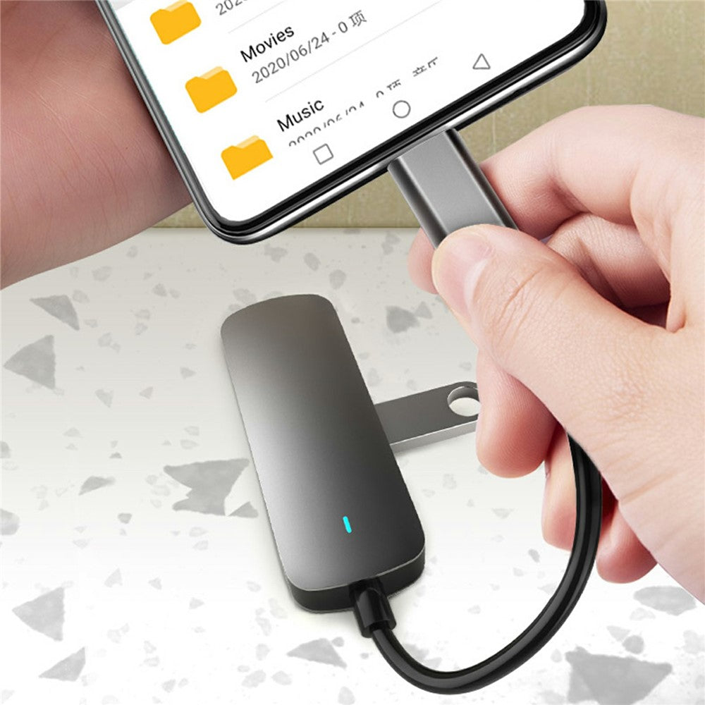 FX-1804H 4-in-1 Aluminum Alloy Type-C Hub with 2x USB-A, HD 4K and PD Charging USB-C