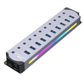 YX-H3010 10 Port USB 3.0 Hub Splitter with Independent Switches 5Gbps Data Transfer for PC  /  Smart TV