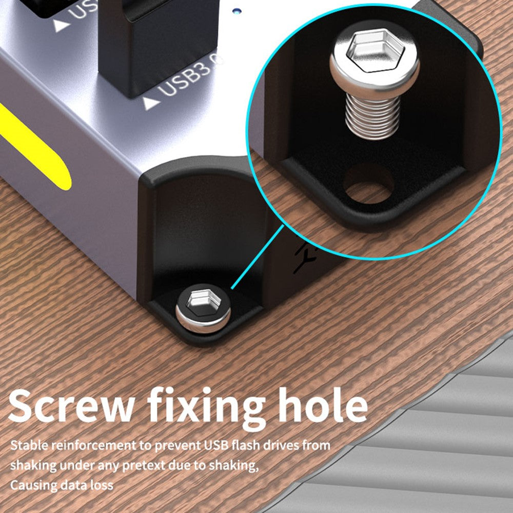 YX-H304 4 Port USB 3.0 Hub Splitter with Independent Switches and Light for PC  /  Smart TV