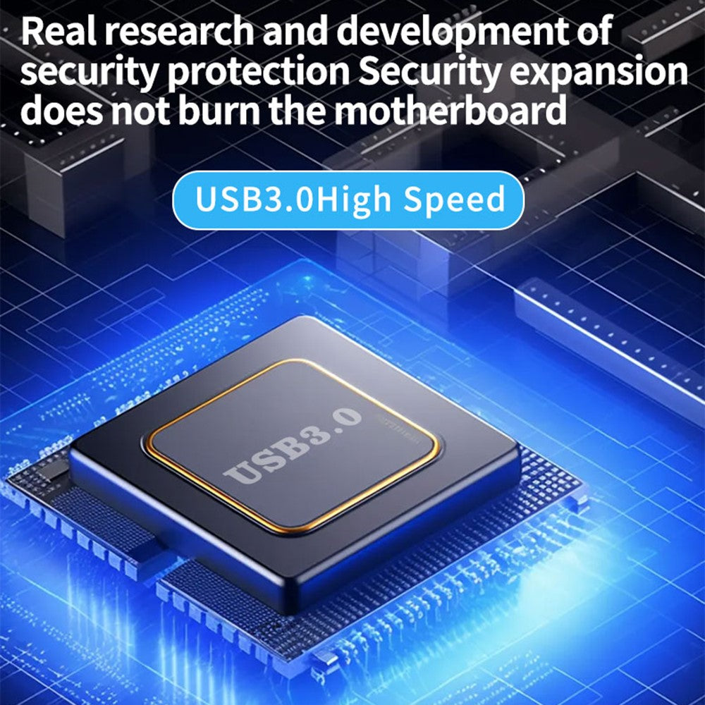 YX-H304 4 Port USB 3.0 Hub Splitter with Independent Switches and Light for PC  /  Smart TV