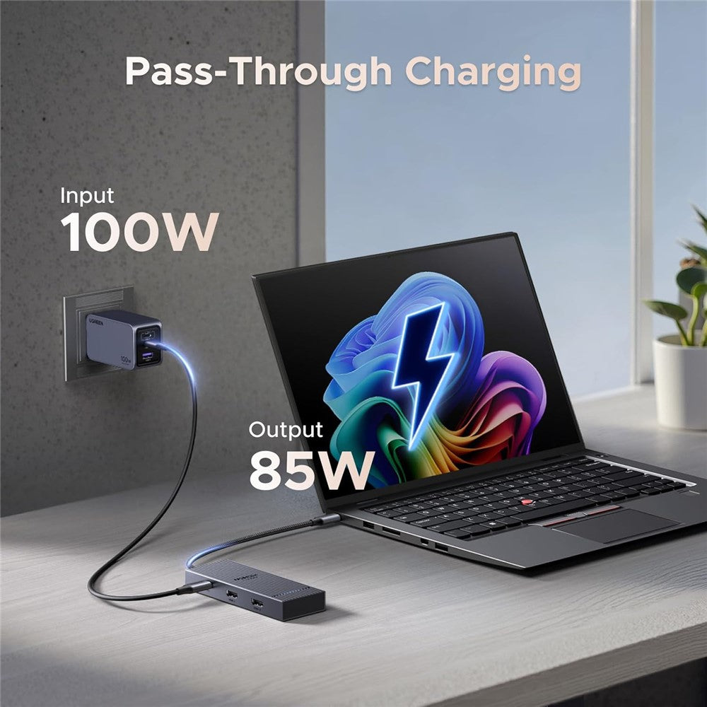 UGREEN 45365 USB-C 7-in-1 Hub 10Gbps 4K 60Hz HD USB3.2 PD 100W Laptop Docking Station