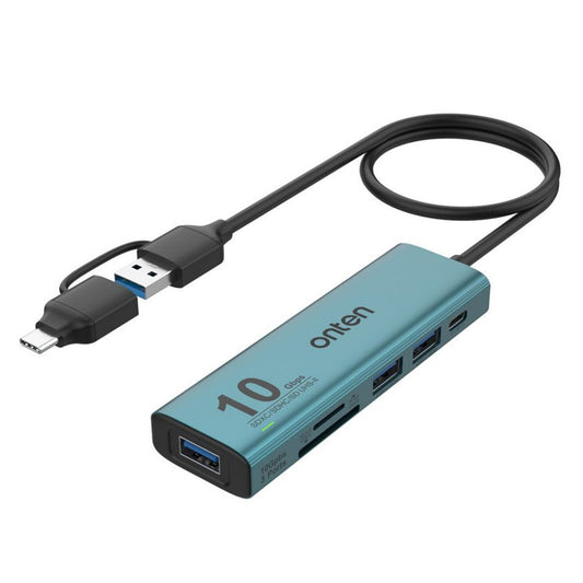 ONTEN UCA613+ USB-A / USB-C to 3 x USB3.2 + USB-C Charging Port + SD / TF Card Reader Hub