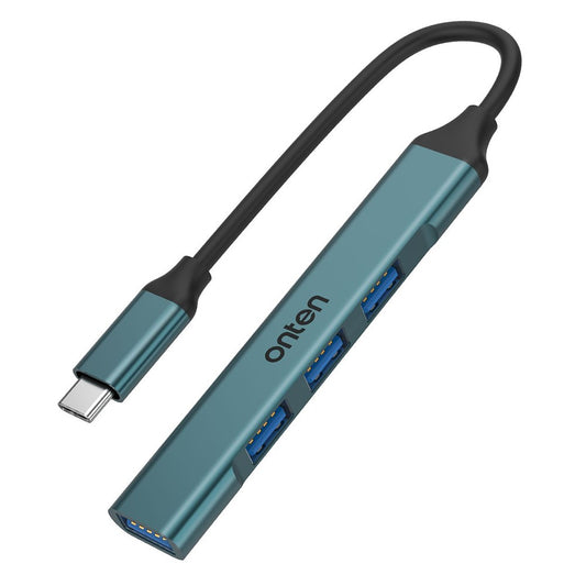 ONTEN OTN-9701 Portable Hub Type-C 3.0 to USB 3.0 + 3xUSB 2.0 Aluminum Alloy Adapter