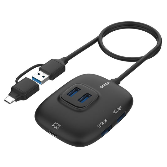 ONTEN OTN-UCA610 USB-A / USB-C to 4 x USB3.0 + USB-C Hub 10Gbps Transfer Speed Adapter