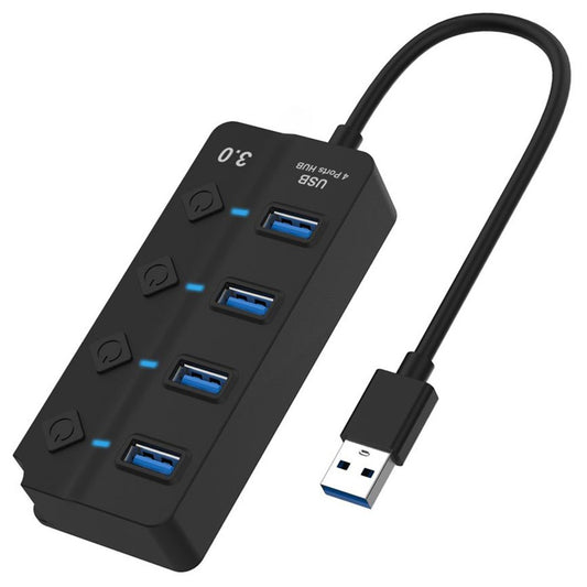5301 5Gbps High Speed USB 3.0 4 Ports Hub with 5V 2A DC Power Supply Port