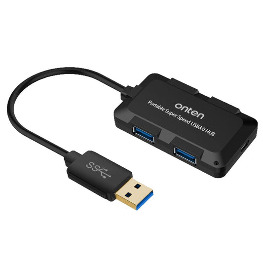 ONTEN 8102B 4-Port USB 3.0 Hub Square Powered Splitter With Smart BC1.2 Charging Protocol 480Mbps  /  5Gbps