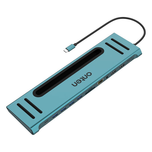 ONTEN 9199 12-in-1 USB-C Hub For Laptop Dual HDMI 4K Multi-Function Docking Station Ethernet SD Card Reader