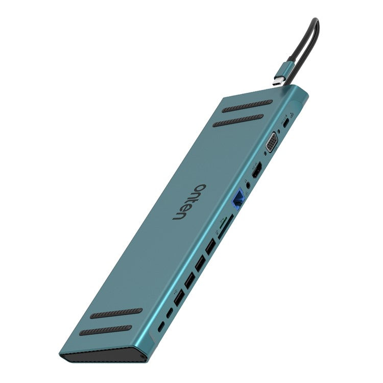 ONTEN 9199A 13 in 1 Multiport Hub Docking Station Gigabit Ethernet 4K HD USB-C PD3.0 Adapter