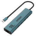 ONTEN UC616 USB-C to Gigabit Ethernet Adapter 3 USB3.2 Gen2 + 2 USB2.0 + USB-C Power Port Hub