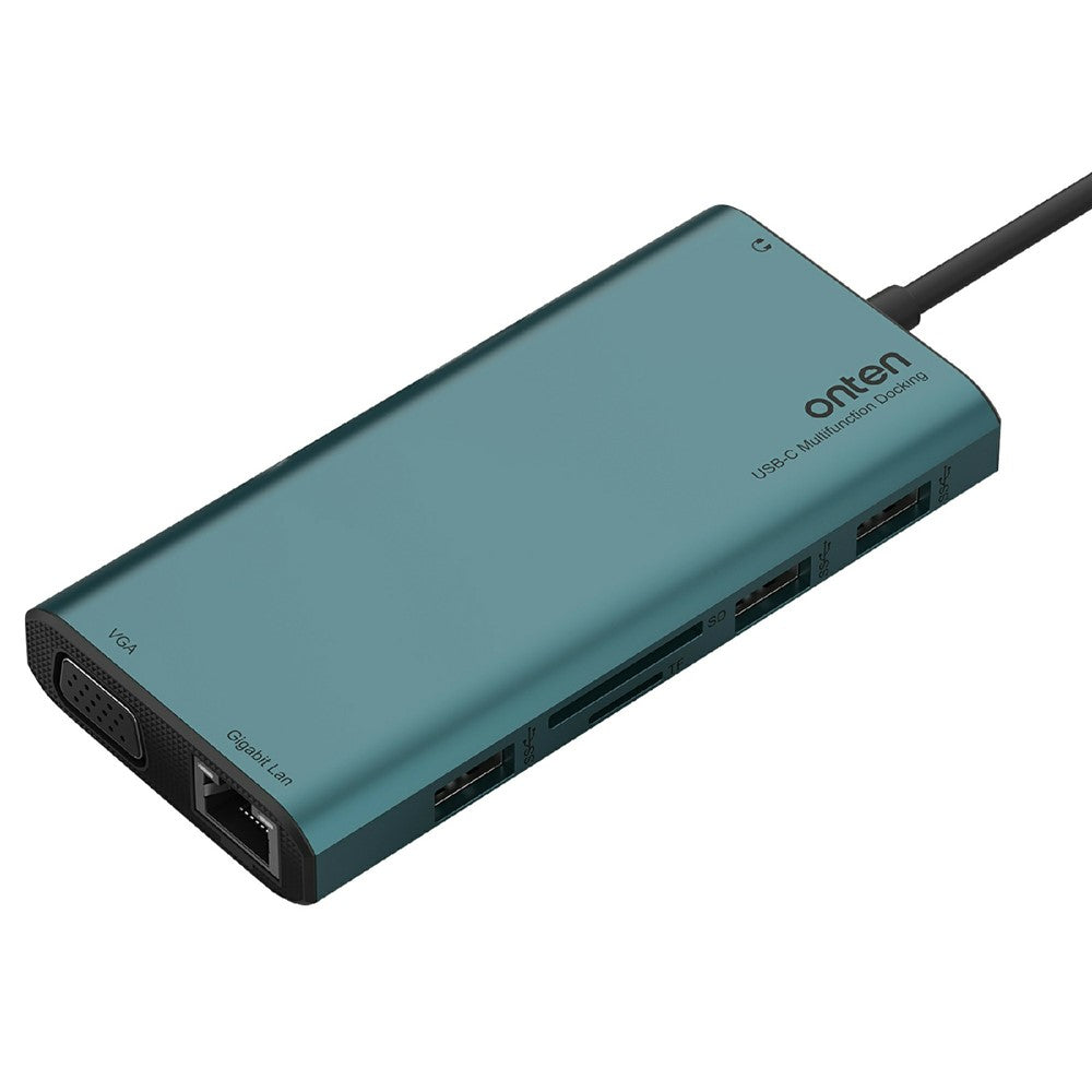 ONTEN UC601 USB 3.0 Hub Docking Station Gigabit Ethernet RJ45  /  Dual HDMI 4K  /  Type-C Multifunction Adapter