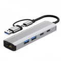 2503 USB / Type-C Hub Gigabit RJ45 2xUSB3.2 USB-C2.0 USB-C3.2 DC5V 6 in 1 Docking Station