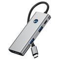 2426 USB Hub Type-C to 2 x USB3.2 + HD + PD 100W + 2 x USB-C3.2 One-Key Screen Off 6 in 1 Expansion Dock