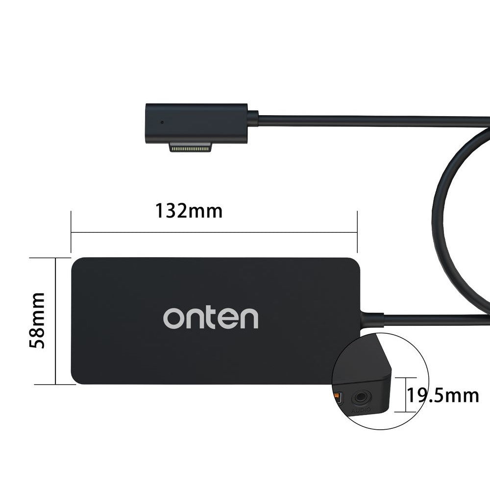 ONTEN SD13 Multifunction Docking Station for Microsoft Surface Pro  /  Go  /  Laptop HD Ethernet USB Expansion Hub