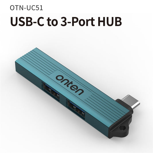 ONTEN OTN-UC51 USB-C Hub USB3.0 + 2xUSB2.0 Splitter Expansion Adapter for Laptop Tablet Smartphone