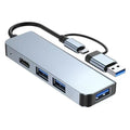 USB Type-C Dual Port Laptop PC Docking Station USB 3.0 Hub Multi-Port Splitter