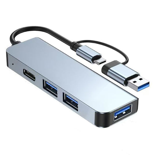 USB Type-C Dual Port Laptop PC Docking Station USB 3.0 Hub Multi-Port Splitter