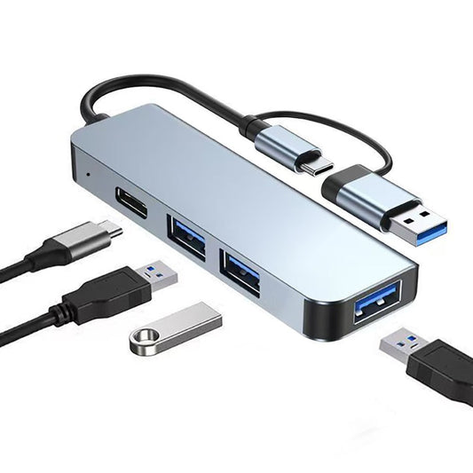 USB Type-C Dual Port Laptop PC Docking Station USB 3.0 Hub Multi-Port Splitter