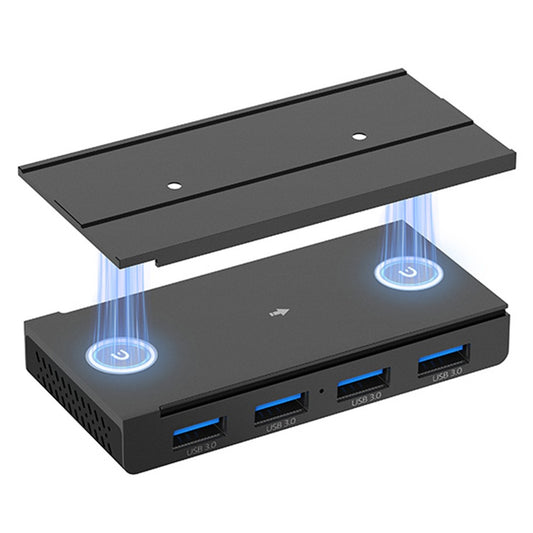 HST-4A-U3 USB Hub 4 Ports USB 3.0 Aluminum Alloy Magnetic Rail Extension Dock