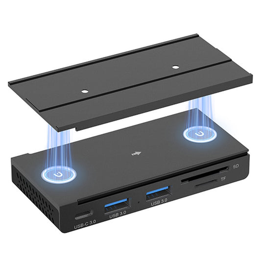 HST-2A1CTS USB Hub Magnetic Rail Expansion Dock 2 x USB3.0 + Type-C + SD TF Card Reader