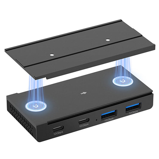 HST-2A2C USB Hub Magnetic Rail Expansion Dock 2 x USB3.2 + 2 x Type-C Splitter Adapter