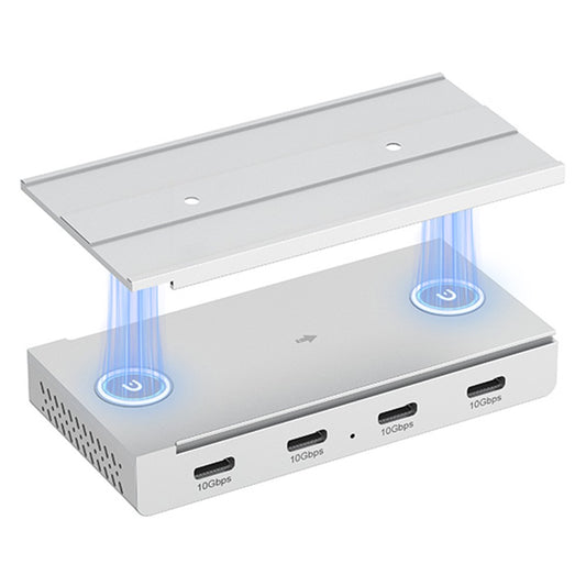 HST-4C USB Hub Magnetic Rail Expansion Dock 4 x Type-C 3.2 Aluminum Alloy Adapter