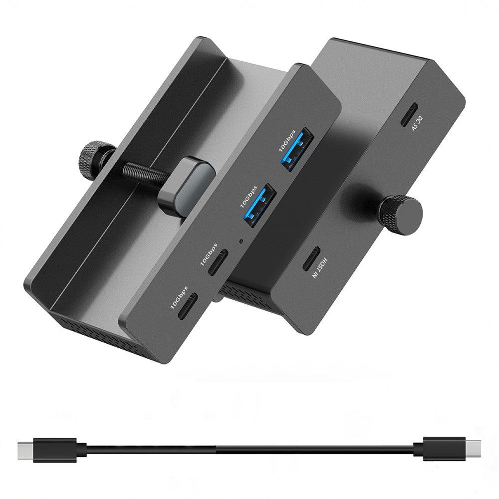 YW-HCL-2A2C-Pro 4 Ports USB Hub 2 USB 3.1 + 2 Type C 3.1 10Gbps High Speed Data Transfer Clip On External Dock Station