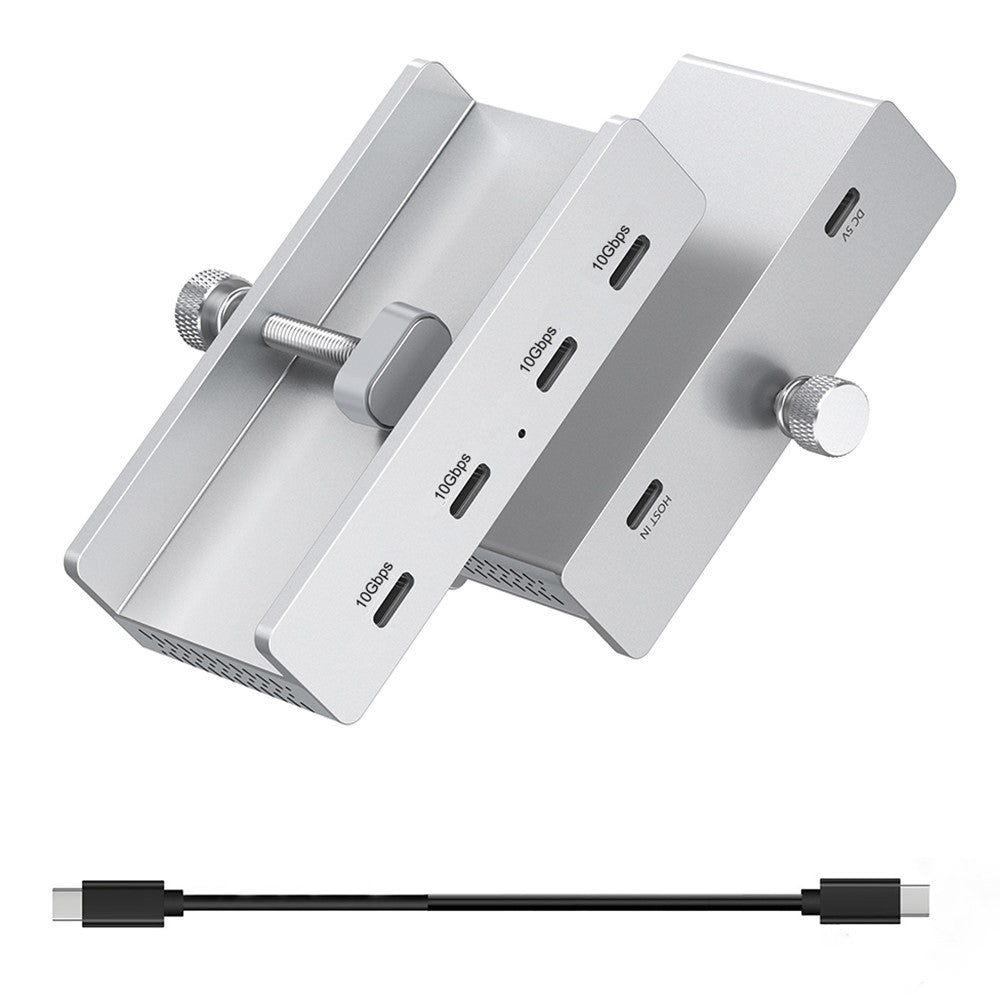 YW-HCL-4C-Pro 4 Ports USB C 3.1 Hub 10Gbps High Speed Data Transfer Clip On External Dock Station