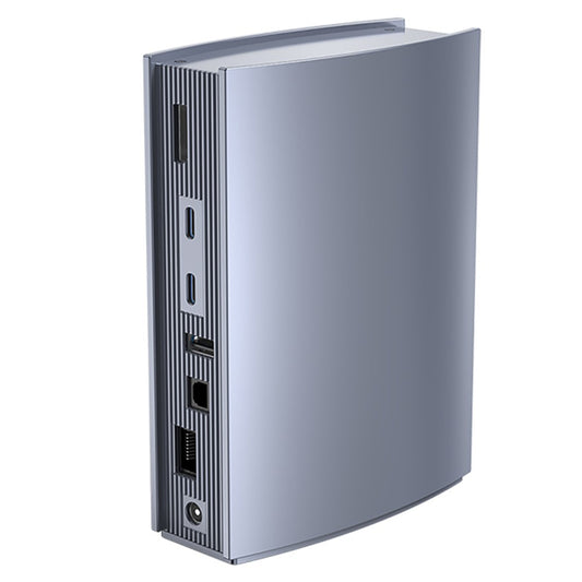 ORICO TB3-S3-GY-BP USB C Hub Adapter to 3.5mm AUX Port Memory Card Reader Slots 10Gbps Type C Port 15W 60W PD Port USB 3.1 USB 2.0 DC Charge RJ45 4K Video Output