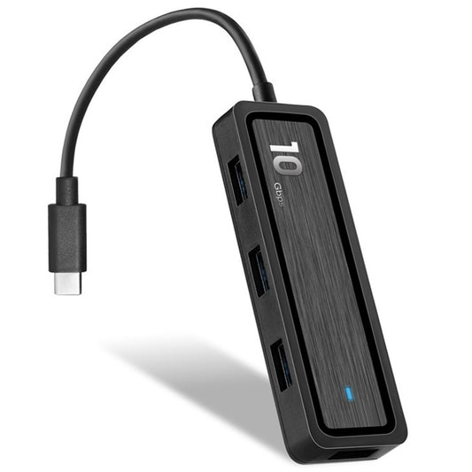 HU-002 Type C Hub Adapter 10Gbps High Speed Transmission Converter to 4xUSB 3.2 Ports and 2 Card Reader Slots Suitable for Computers Laptops