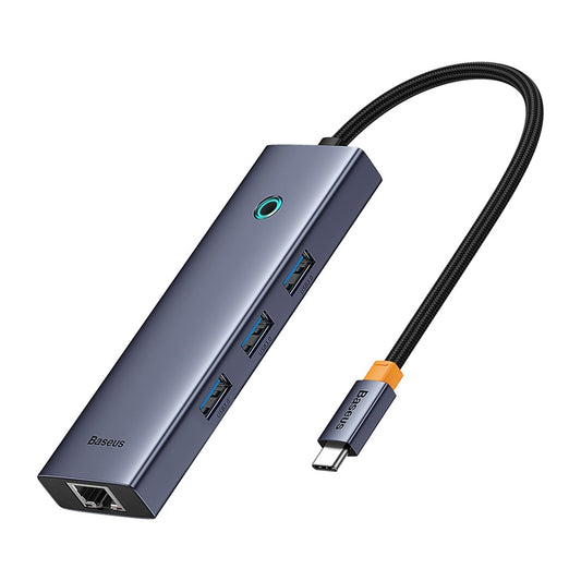 BASEUS BS-OH109 4-In-1 Type-C Extension Docking Hub with HD 4K Video Output, 3xUSB 3.0, RJ45 Ethernet Port