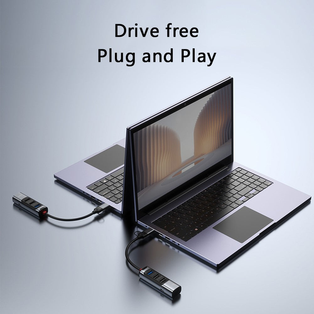 YESIDO HB19 USB + Type C Hub Adapter Converter to USB 3.0 + 2xUSB 2.0 + PD 2.0 USB-C