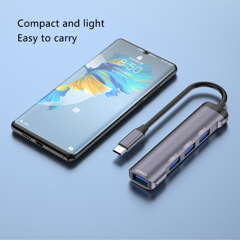 T-503 4-in-1 Type-C Docking Station USB-C to USB2.0x3 + USB3.0 HUB Adapter