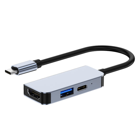 2122 Laptop Expansion Type-C to USB3.0+HD+PD Hub Splitter Multi-Functional Docking Station