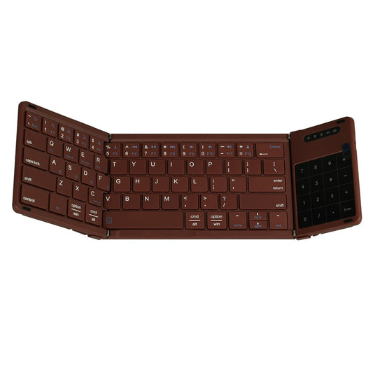 B077T Portable Foldable Wireless Bluetooth-compatible Keyboard with Touchpad Numeric Function
