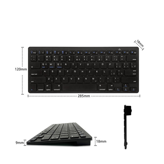 X5 Lightweight Ultra-thin Bluetooth-compatible Keyboard Portable Wireless Keyboard for Apple/Android OS (German)