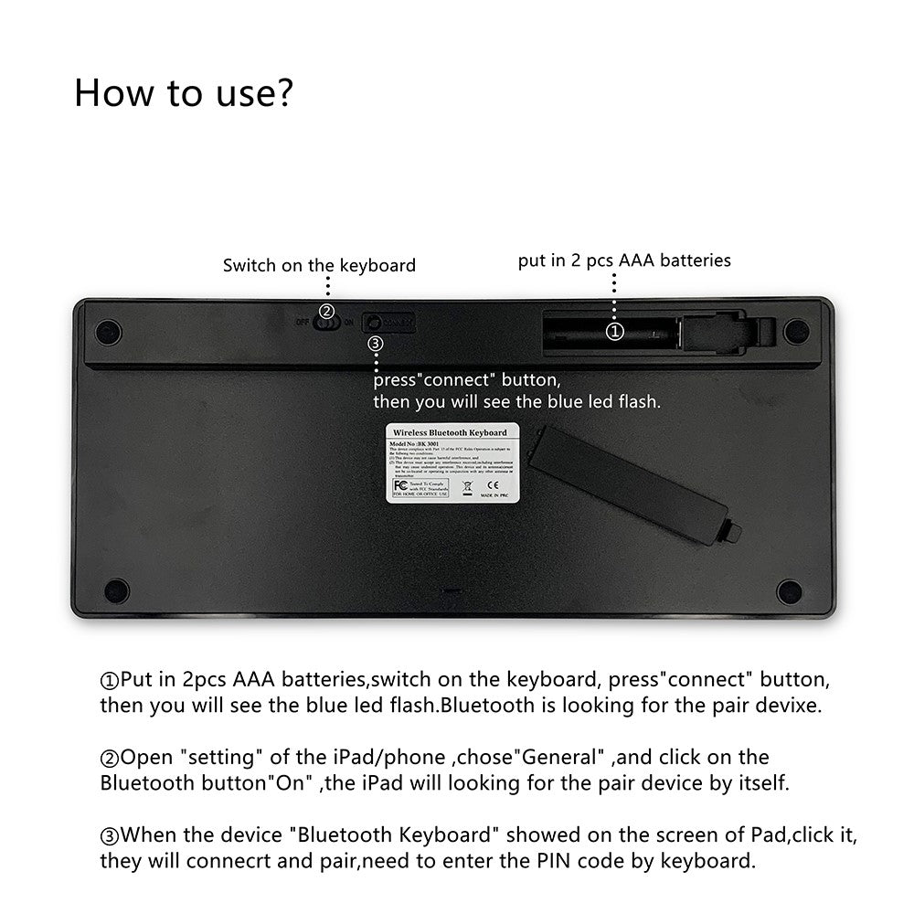 X5 Lightweight Ultra-thin Bluetooth-compatible Keyboard Portable Wireless Keyboard for Apple/Android OS (German)