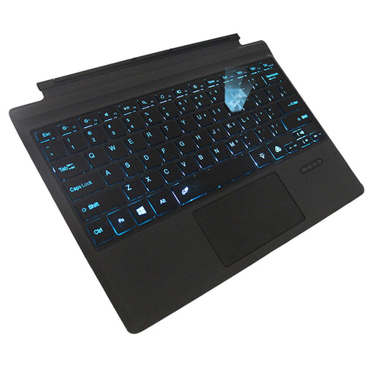 1089D for Microsoft Surface Pro 3 / 4 / 5 / 6 / 7 Colorful Backlight Laptop Magnetic Adsorption Bluetooth-compatible Wireless Keyboard with Touchpad