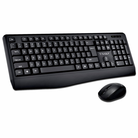 T-WOLF TF100 Wireless Gaming Keyboard Mouse Combo 104 Keys Quiet Keyboard for Computer, PC, Laptop