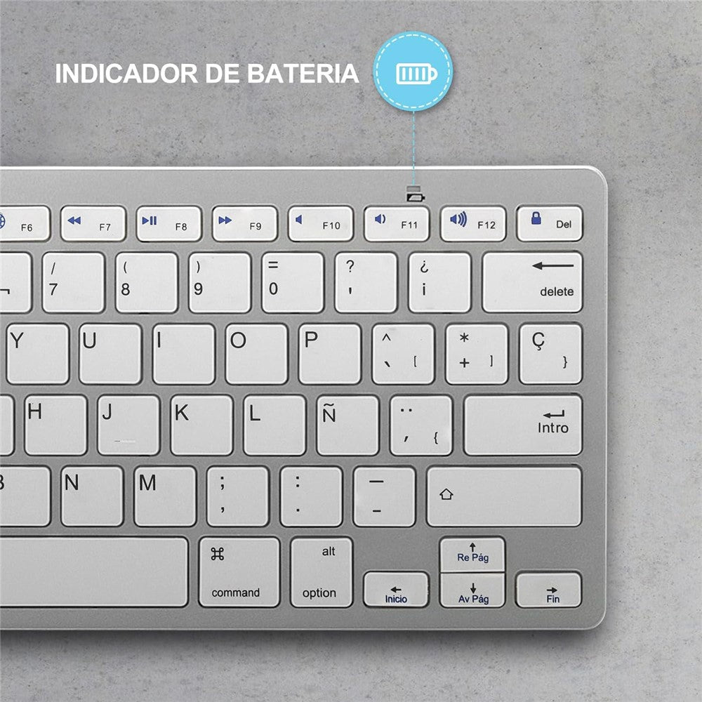 X5 (SP) Spanish Universal Wireless Bluetooth-compatible Keyboard for Smart Phone / Tablet