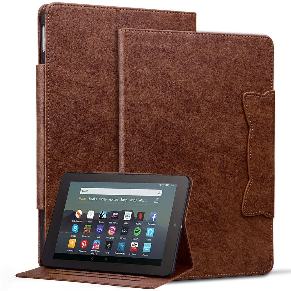For Amazon Fire HD 8 (2020) / HD 8 (2022) Case PU Leather Stand Tablet Cover with Card Holder