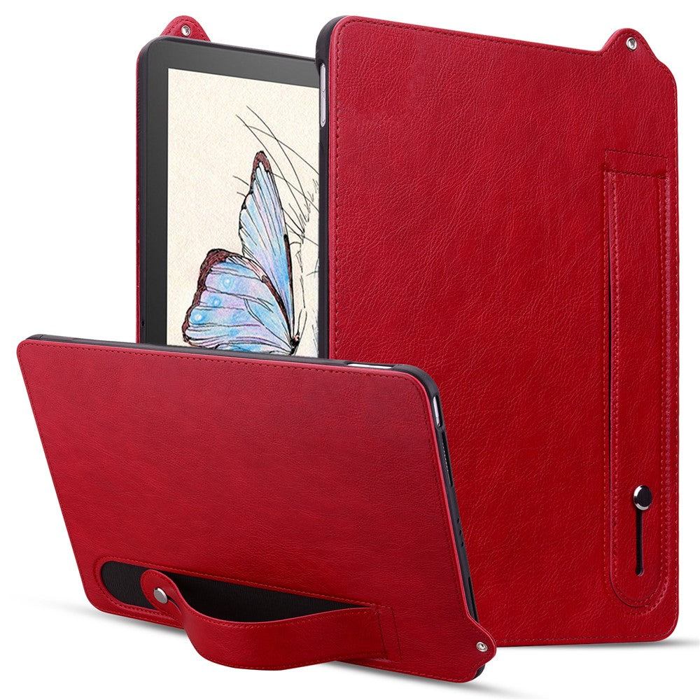 For Amazon Kindle 6" (2022) Case Hand Strap Kickstand Leather Tablet Cover