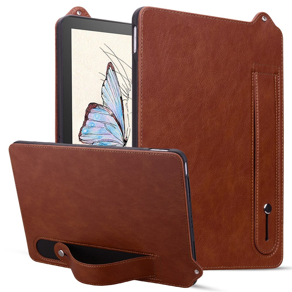 For Amazon Kindle 6" (2022) Case Hand Strap Kickstand Leather Tablet Cover