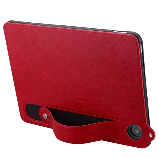 For Amazon Fire 7 (2022) Case Hand Strap Kickstand Leather Tablet Cover